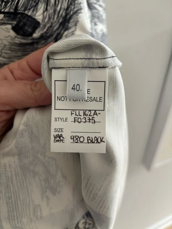 NWOT Thom Browne Black & White Illustrated Button-Up Shirt - Picture 6 of 6